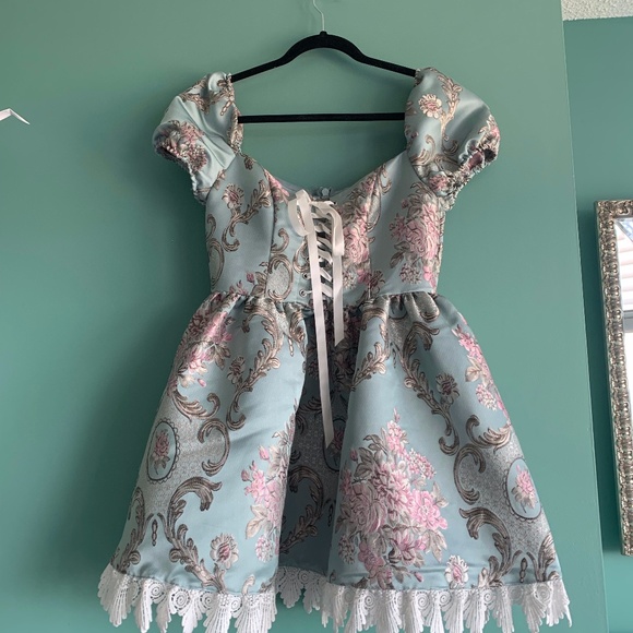 Baroque Corset Mini Dress - Picture 2 of 5